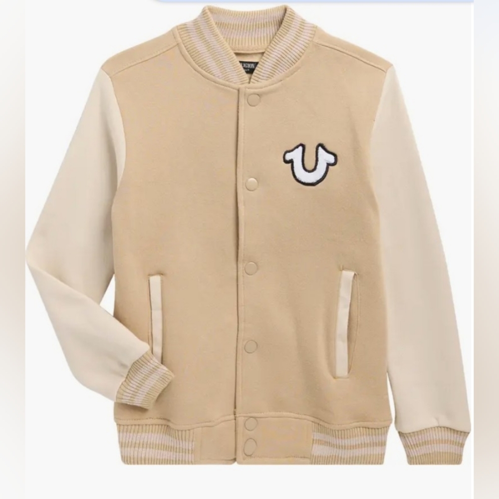 True Religion Kids' Varsity Snap Bomber Jacket